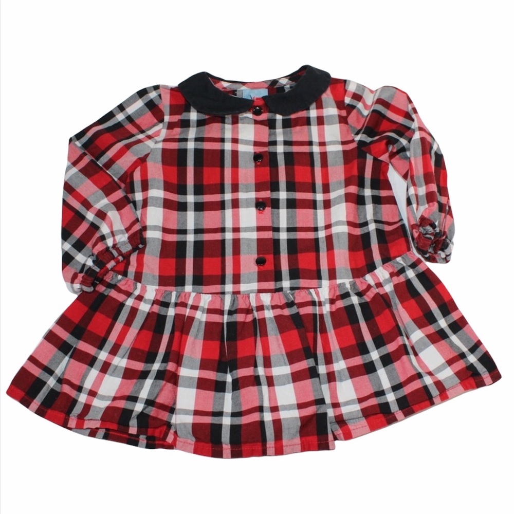 GAP Baby Gap Plaid Red White Black Dress Tunic
